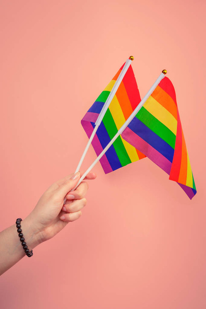 lags of the LGBT community in a hand - Valokuva, kuva
