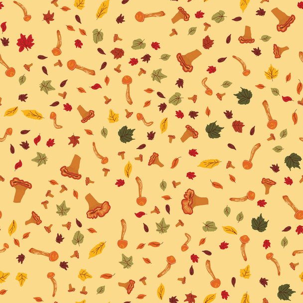Naadloze kleurrijke patroon met mix paddestoelen - Foto, afbeelding