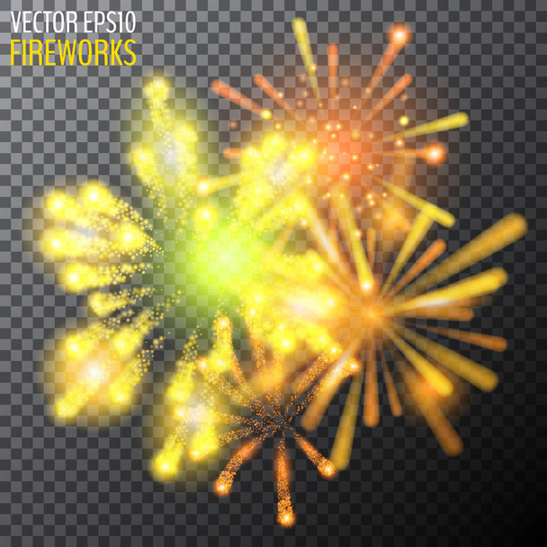 Colorful vector fireworks - Vektör, Görsel