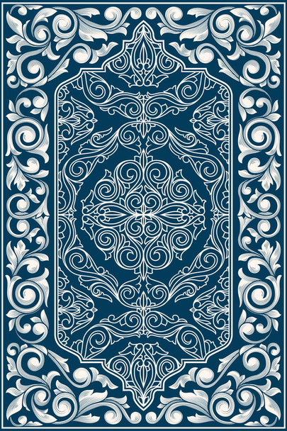 Винтажная декоративно-декоративная монохромная карточка
 - Вектор,изображение