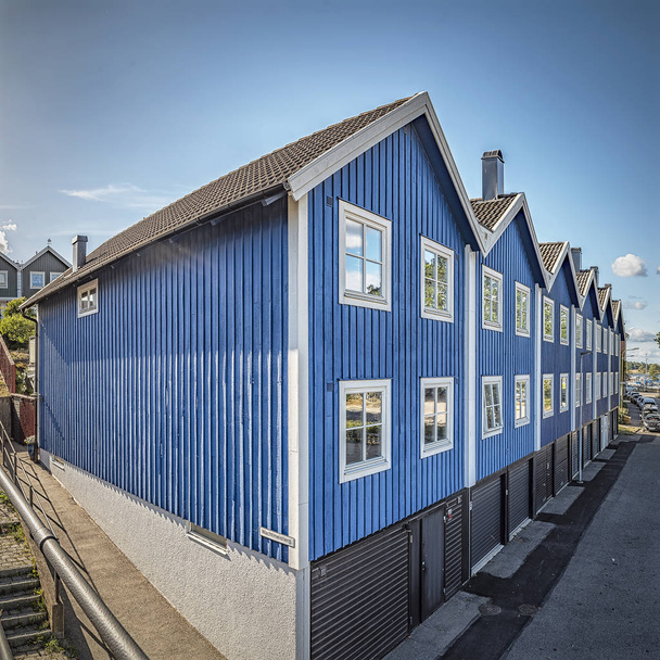 Karlskrona μπλε σπίτια - Φωτογραφία, εικόνα
