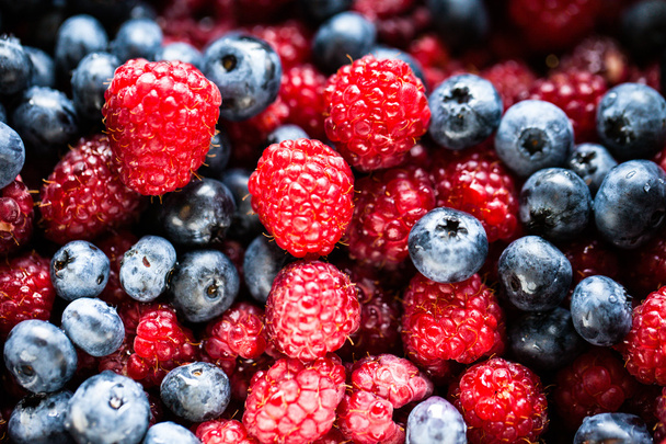 Different fresh berries as background - Фото, зображення