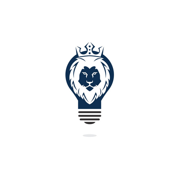 Izzó és oroszlán logo tervezés. Vad ötletek logo fogalom. - Vektor, kép