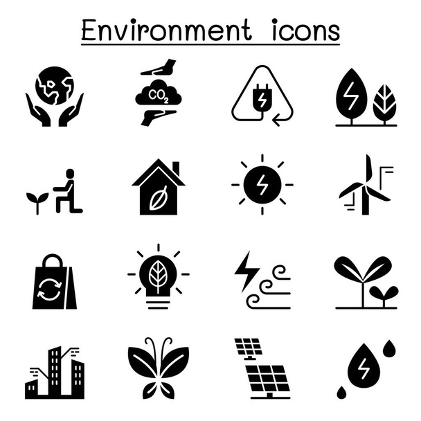 Conjunto de iconos de Medio Ambiente y Ecología
 - Vector, imagen