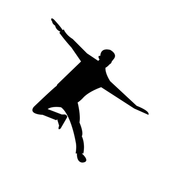 man flying pose on white - Vector, Image