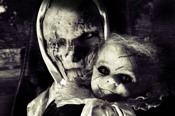 scary horror zombie nun - Foto, Imagem