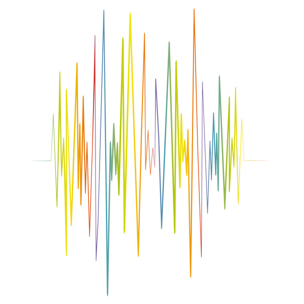 Music wave player logo. Colorful equalizer element - Photo, Image