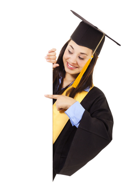 Female Graduate with copy space - Photo, Image
