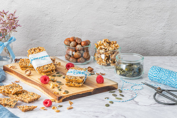 Organic homemade granola bars - Фото, зображення