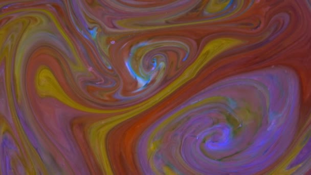 sehr schöne Tinte abstrakte psychedelische Farbe flüssige Bewegung Hintergrund Textur Video. - Filmmaterial, Video