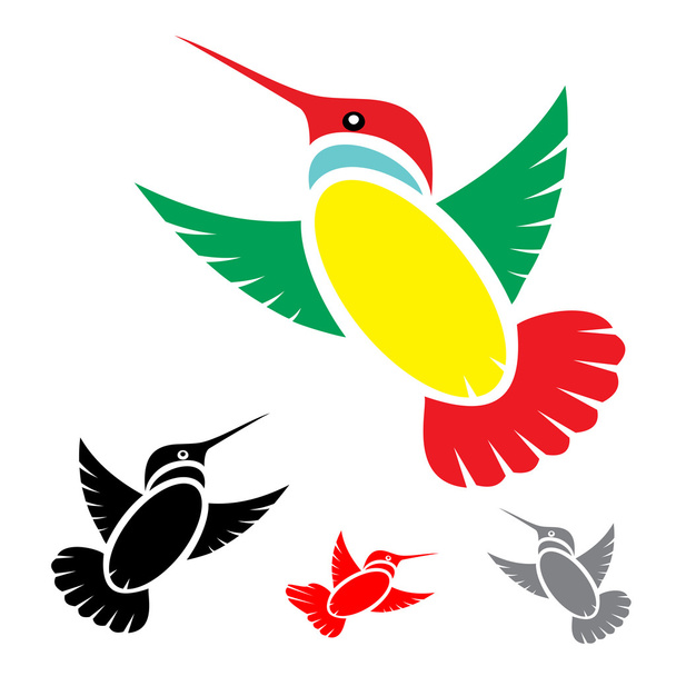 Imagen vectorial de un colibrí - Vector, imagen