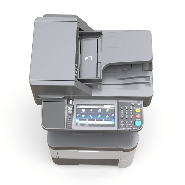Лазерний принтер на білому тлі. 3d ілюстрація
. - Фото, зображення