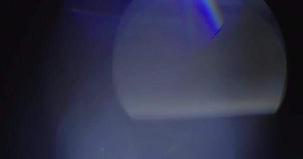 Real Lens Flare Shot in Studio over Black Background - Footage, Video