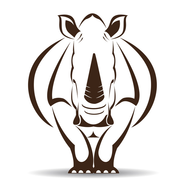 Vector image of an rhino - Vector, Image