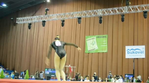 International sport gymnastics competition in Kiev, Stella Zakharova Cup. - Materiał filmowy, wideo