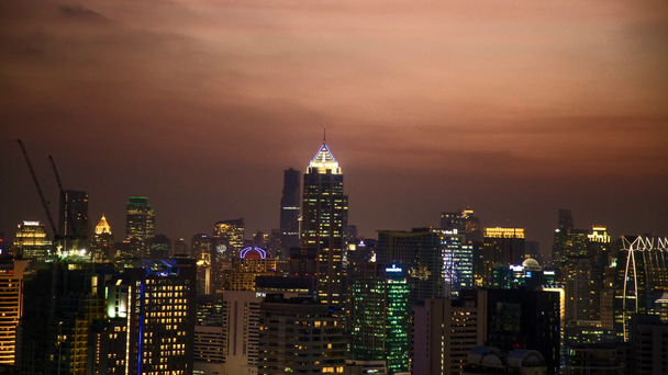 Bangkok katu ja temppeli timelapse Thaimaassa - Materiaali, video