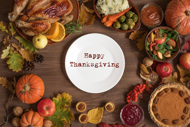 Thanksgiving dinner background - Фото, зображення