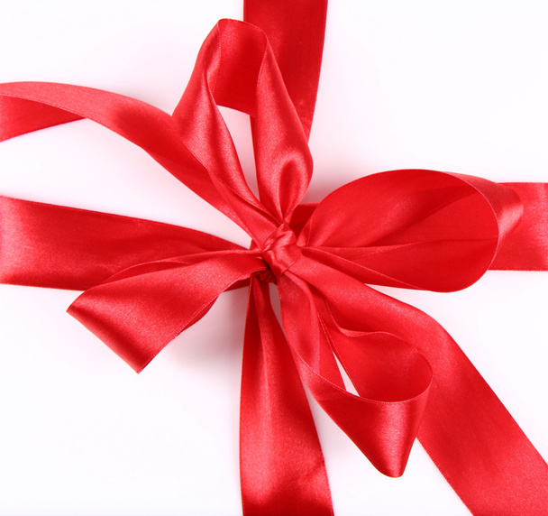 Red Gift Ribbon Bow - Fotoğraf, Görsel