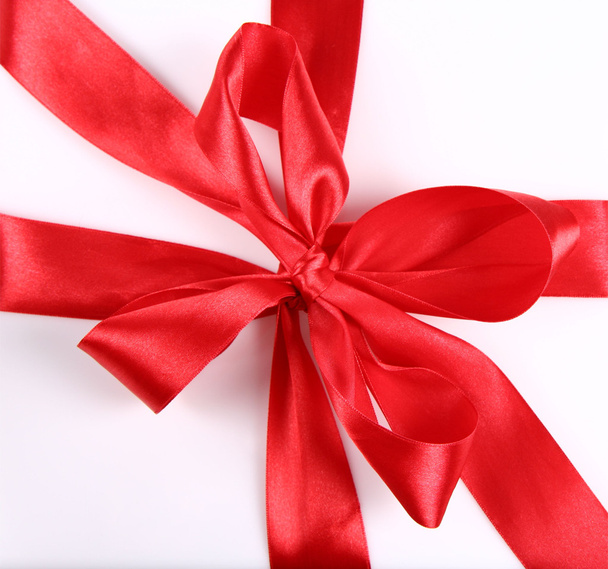 Red Gift Ribbon Bow - 写真・画像