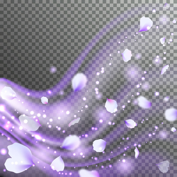 Pastell Hintergrund mit Blütenblättern - Vektor, Bild