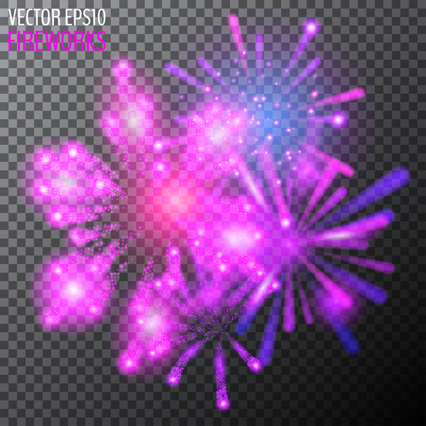 Colorful vector fireworks - Wektor, obraz