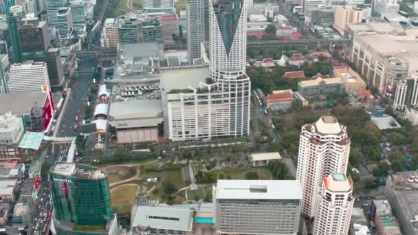 Skywalk aerial view in MBK, Bangkok, Thailand - Footage, Video