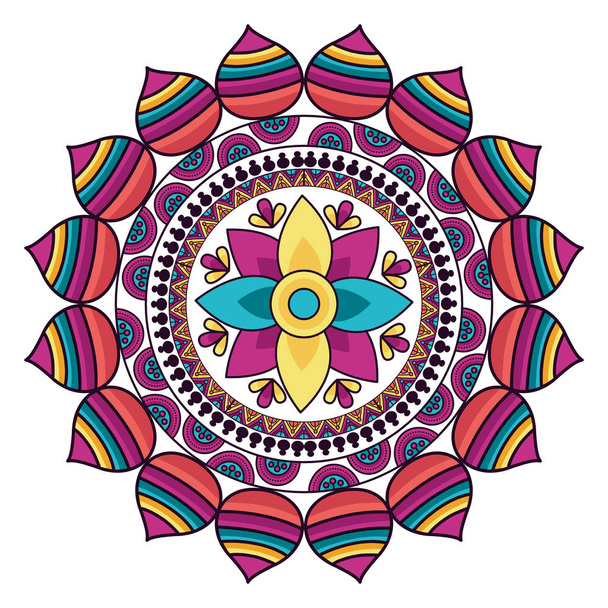 Mandale of bohemic and ornament concept - Vector, afbeelding
