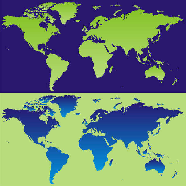 Vektorová mapa světa s podrobnostmi - Vektor, obrázek