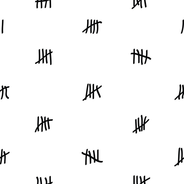 tally marks seamless pattern background icon. - Vector, Image