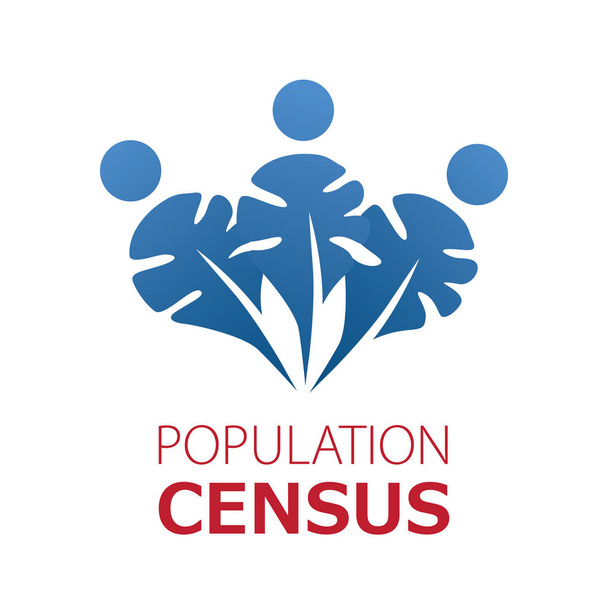 Nüfus sayımı, nüfus sayımı ve demografik istatistikler için vektör logosu - Vektör, Görsel