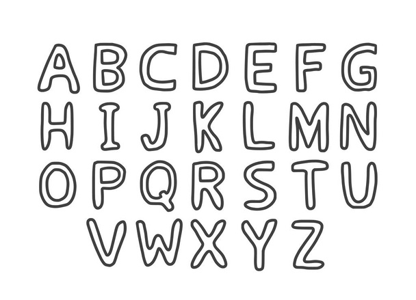Alphabet vector art color signs. Letters design. - Vector, imagen