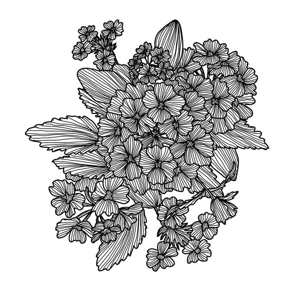 hand drawn floral decoration - ベクター画像