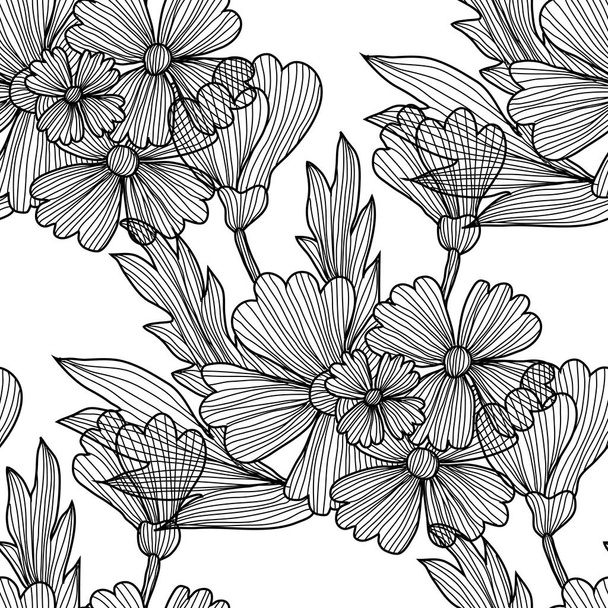 floral seamless pattern - Вектор,изображение