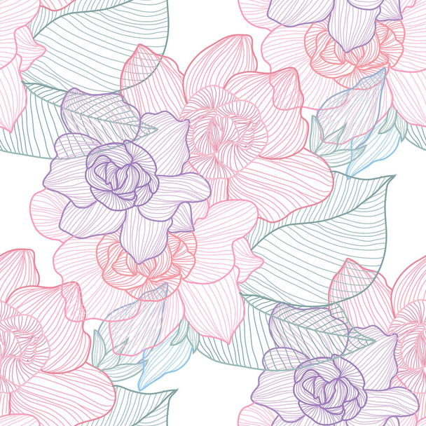 floral seamless pattern - Vettoriali, immagini