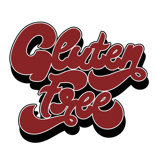 Gluten free. Vector hand drawn lettering isolated. - Διάνυσμα, εικόνα