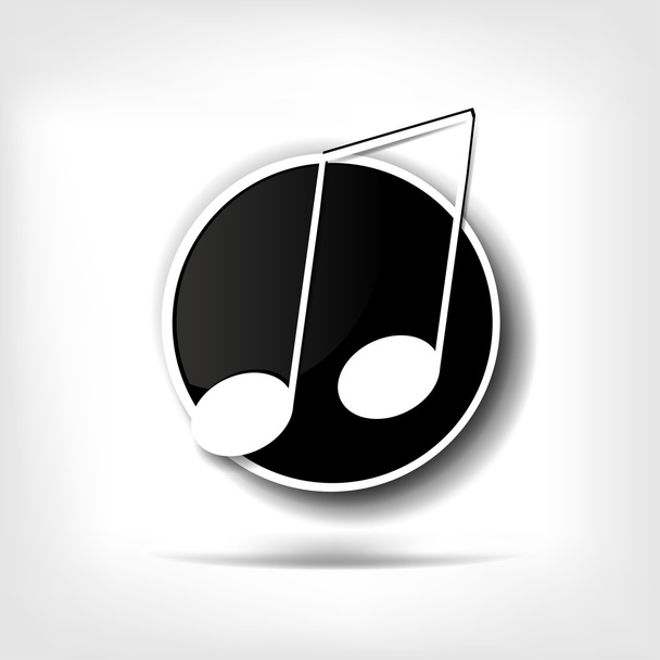 Музыкальная веб-икона
 - Вектор,изображение