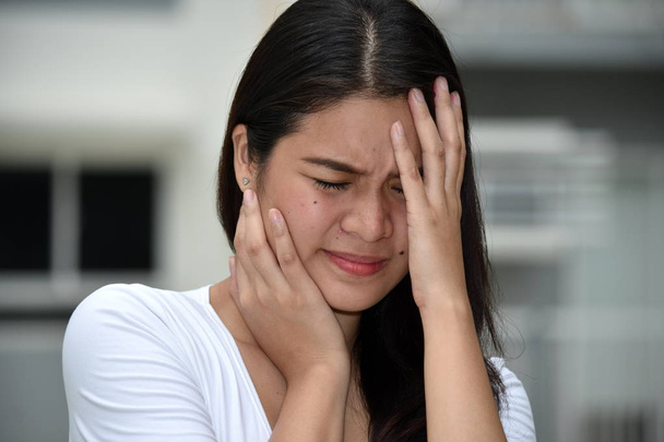 A Beautiful Filipina Female And Anxiety - Fotó, kép