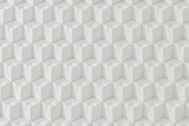 Stěna s duplicitními čtverci, 3D vykreslování. - Fotografie, Obrázek