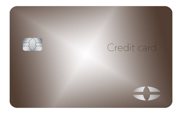 Ось загальна кредитна або дебетова картка з сучасним мінімалістичним дизайном. Вона ізольована на білому тлі
. - Фото, зображення
