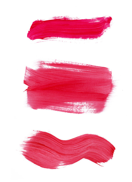 Set of red brush strokes - Photo, Image
