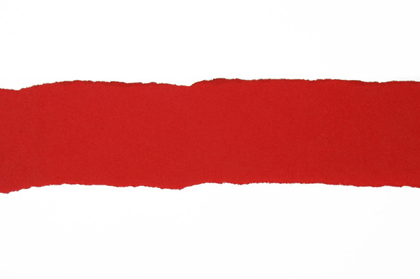 Papel rasgado, espaço vermelho para cópia
 - Foto, Imagem