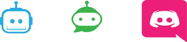 Chatbot-Symbol auf weißem Hintergrund - Vektor, Bild