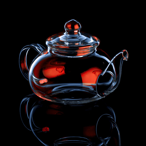 Glass and Fire Teapot - Foto, imagen