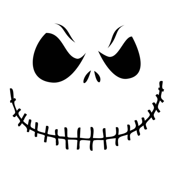 Sinister Pumpkin Face on white background - Vector, Image