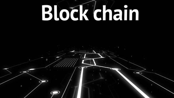 Blockchain technology concept abstract background. - Photo, Image