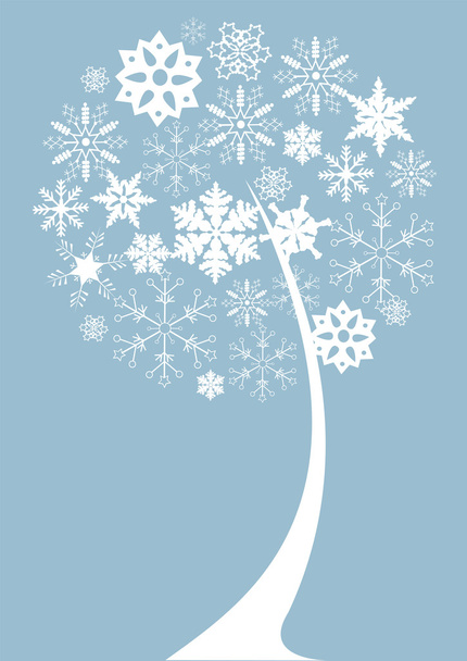 sneeuw boom - Vector, afbeelding