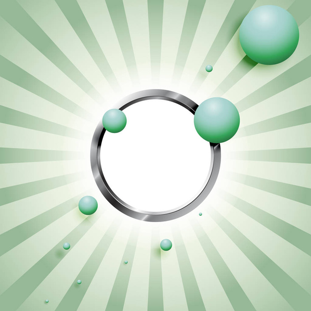 Balls and the metal ring - Вектор,изображение