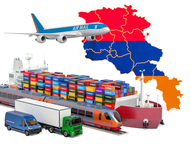 Cargo shipping and freight transportation in Armenia - Photo, Image