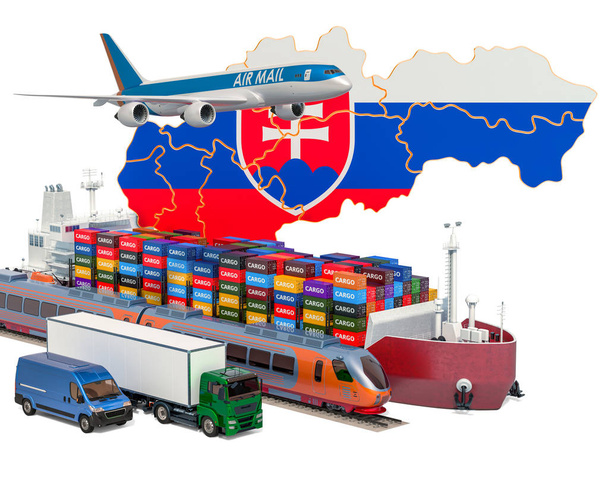 Cargo shipping and freight transportation in Slovakia - Photo, Image