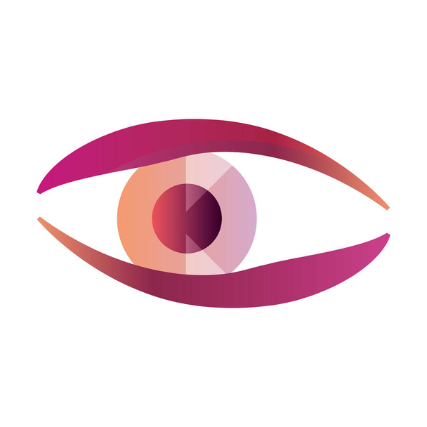 olho humano isométrico sobre fundo branco
 - Vetor, Imagem